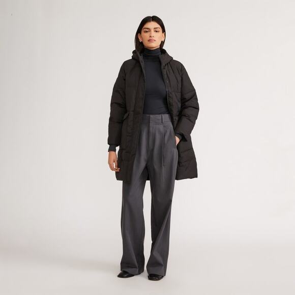 NWT Everlane The Renew Long Puffer in Black Size Small - Picture 6 of 11